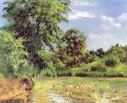 Camille Pissarro Duck pond painting